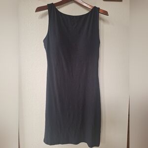 NWT OGL A-line Tank Dress-Black Low Back Built In Bra Women's Size L